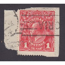 Australian    King George V    1d Red   Single Crown WMK  2nd State Plate Variety 5/1..